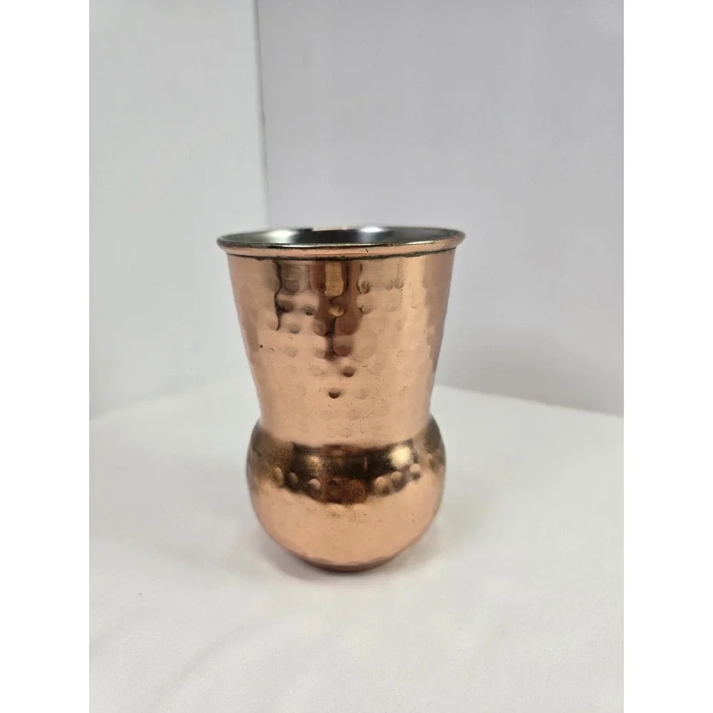 Hammered Copper Moscow Mule Whisky Tumbler. Excellent Condition. 4-3/4